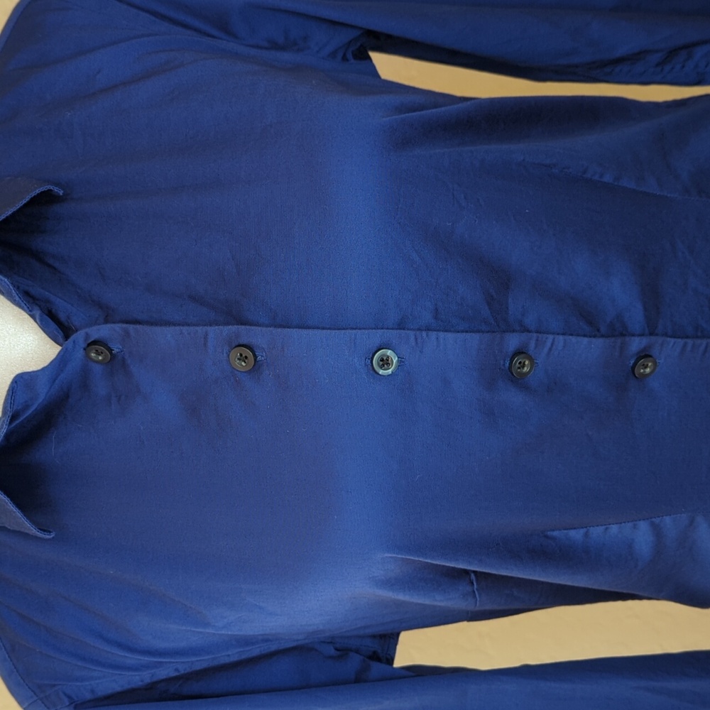 Tailor Store Custom Made Royal Blue Long Sleeve Button Down Shirt Size Small - Picture 5 of 8